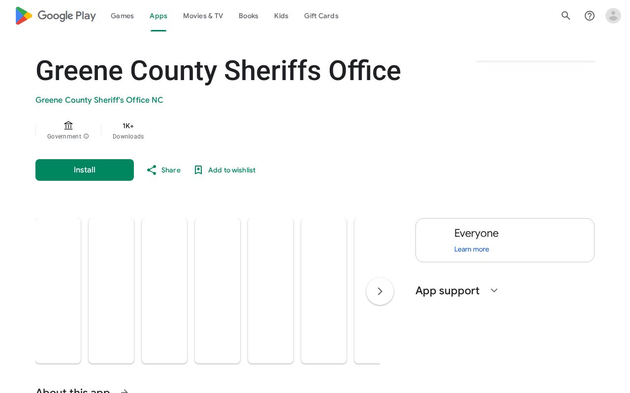 Greene County Sheriff Office app listing